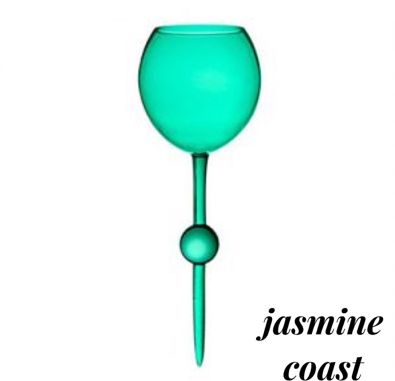 The Beach Glass Jasmine Coast Floating Drinking Glass - the beach glass